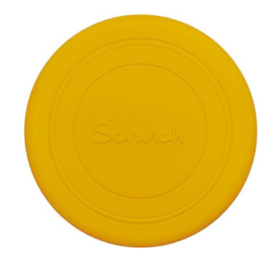 Frisbee silicone moutarde