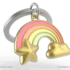 Porte-clefs métal-arc-en-ciel