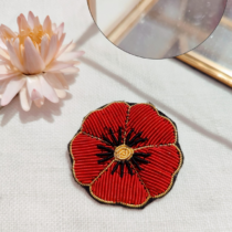 broche fleur artisanale