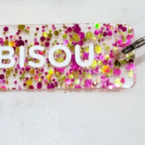 porte clefs bisou paillettes