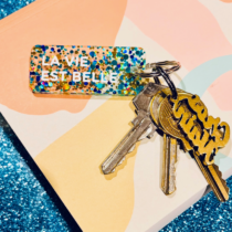 porte clefs paillettes la vie est belle