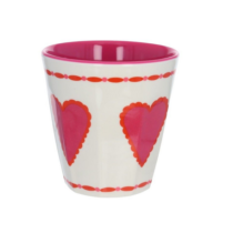 Verre mélamine M coeurs