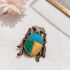 Broche artisanale scarabée