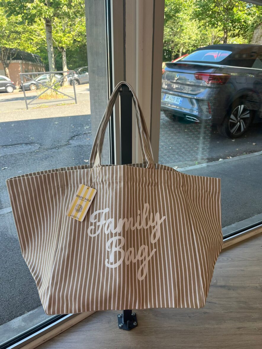 Sac cabas Family bag rayé