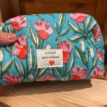 trousse maman bleue et rouge