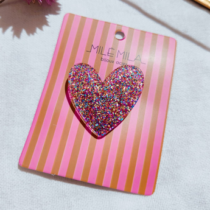 broche paillettes multicolore