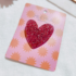 Broche cœur paillette rouge