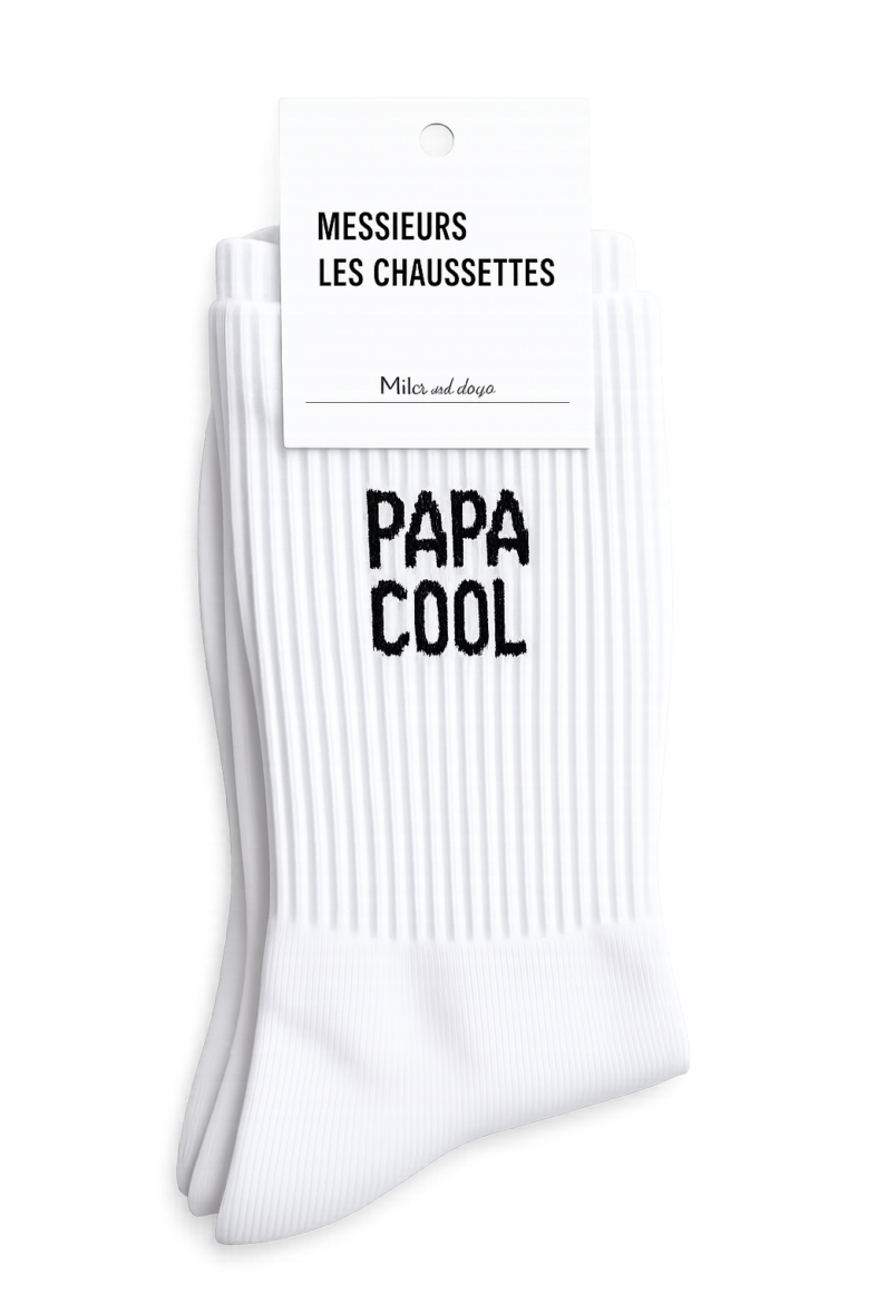 Chaussettes homme blanches « papa cool »