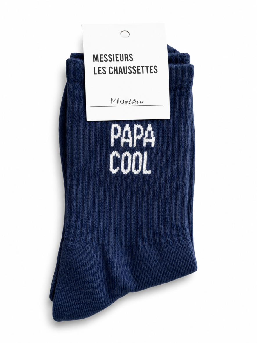 Chaussettes marine « Papa cool »