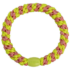 Bracelet élastique - kknekki jaune fluo et rose rayé