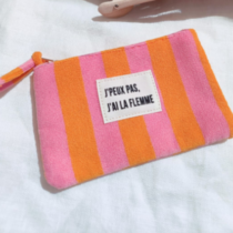 pochette petite la flemme rose orange