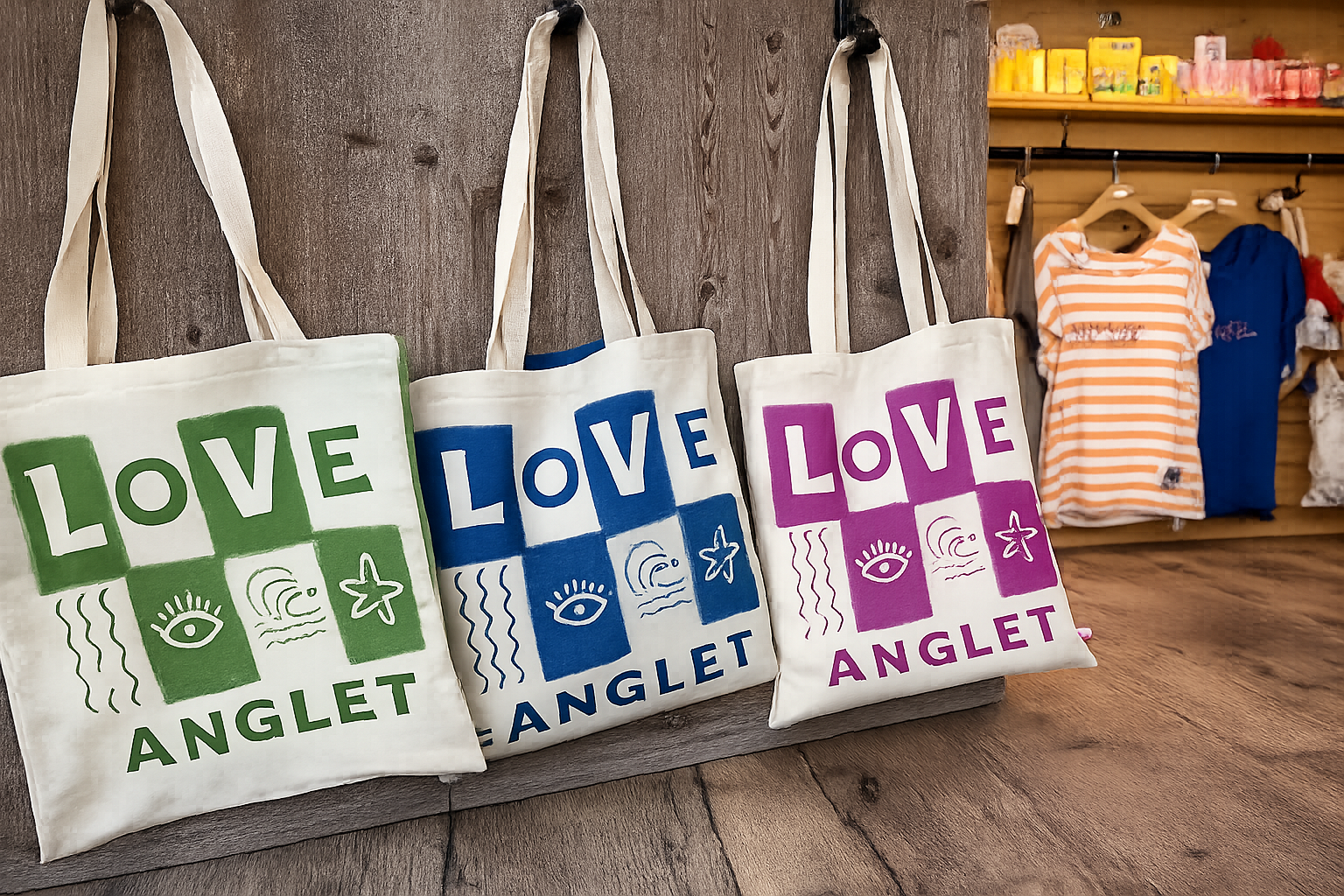 Tote bag LOVE ANGLET • Souvenir Côte Basque