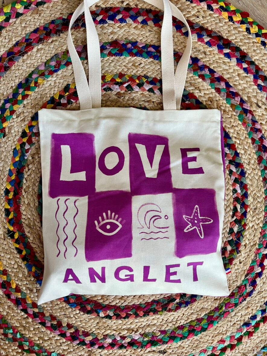 Totebag Love Anglet fushia