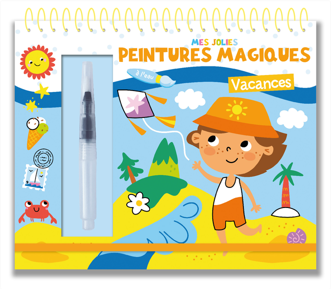 Peintures magiques Vacances avec pinceau à eau