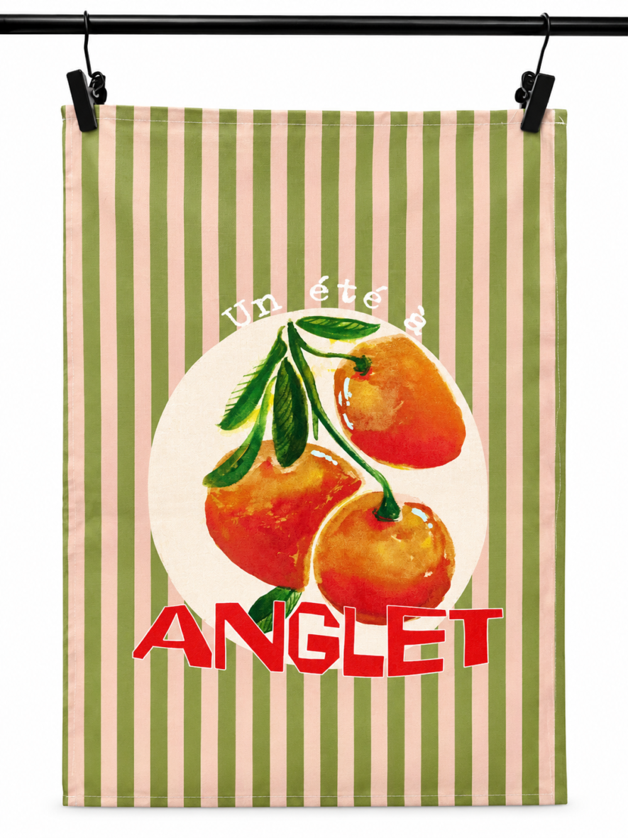 Torchon coton « Un été à Anglet »