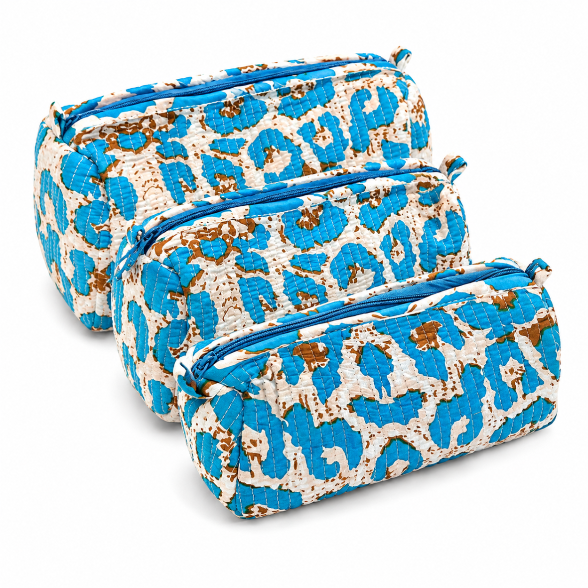 trousses-matelassées-leopard-bleu