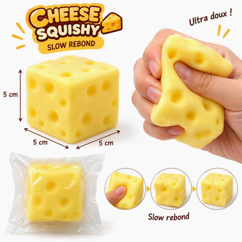 Squishy Cheese â Fromage Slow Rebound 5 cm