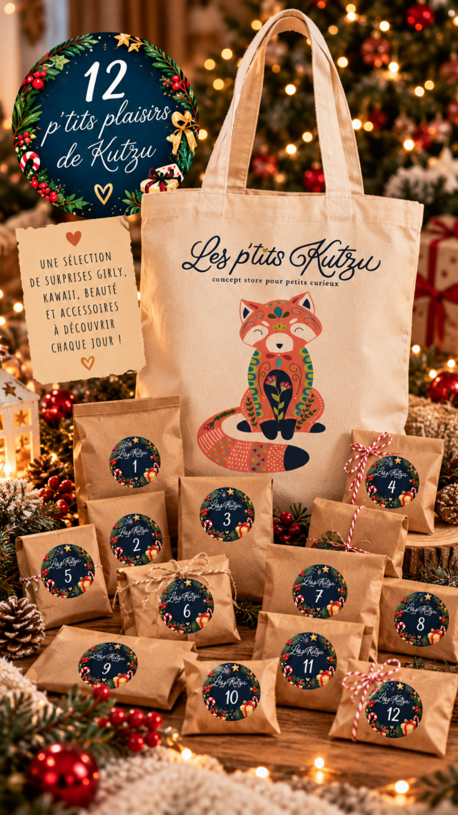 PRÉCOMMANDE 🎄 Calendrier de l’Avent Adulte – 12 p’tits plaisirs de Kutzu – Édition limitée 2026 ❤️